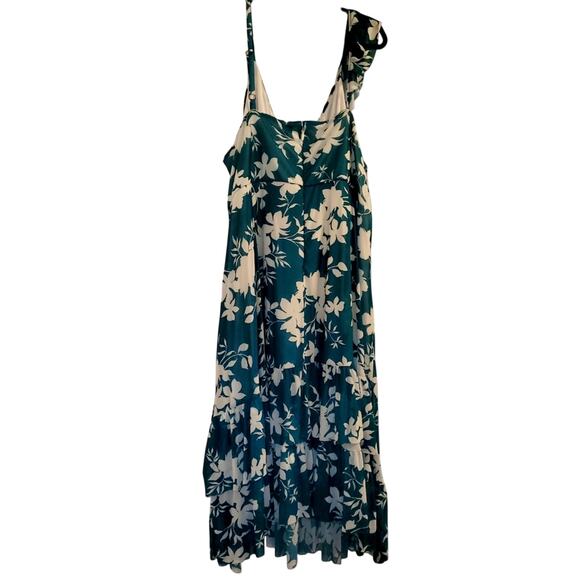 Torrid Green Floral One-Shoulder Ruffle Dress. Size 5X Boho Cottagecore Vacation - Picture 2 of 10